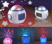 Часы-будильник с проектором звезд и подсветкой